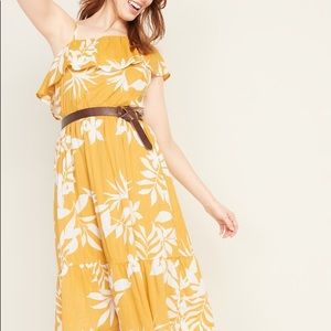 Waist Defined One-Shoulder Midi Dress